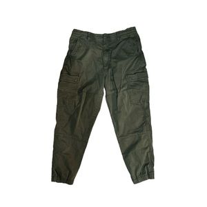 Uniqlo Stretch Cotton Joggers - US Men L - Olive Green
